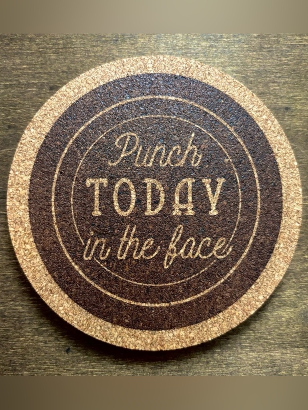 Funny Laser Engraved Cork Coaster #7